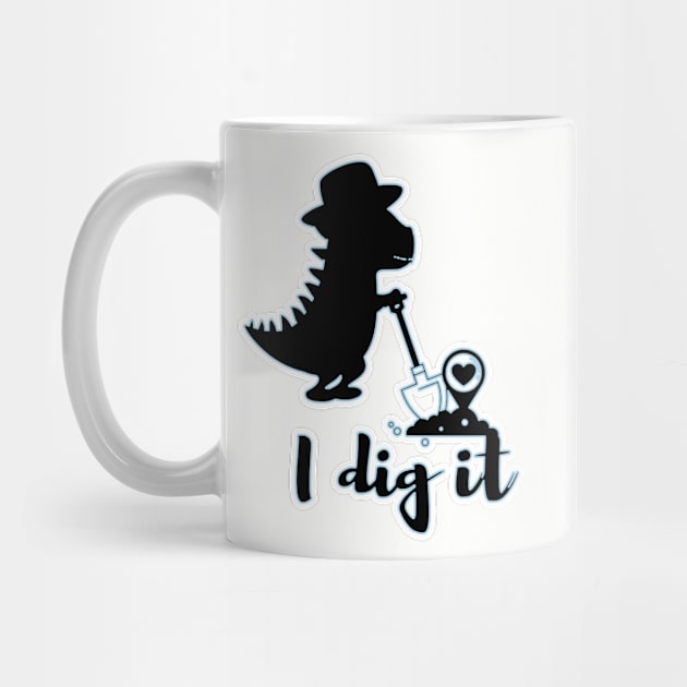 I Dig it Dino Silhouette by FamilyCurios